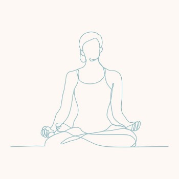 Yoga pose line art sticker, | Free PSD Illustration - rawpixel