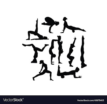 yoga silhouettes