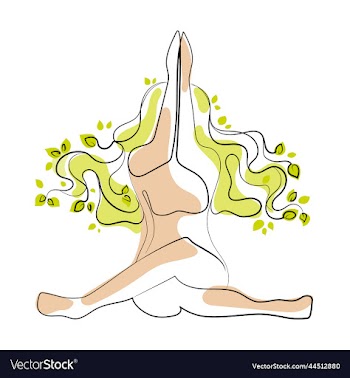 yoga woman logo emblem template