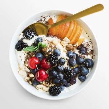 Yogurt bowl on white background, | Free Photo - rawpixel