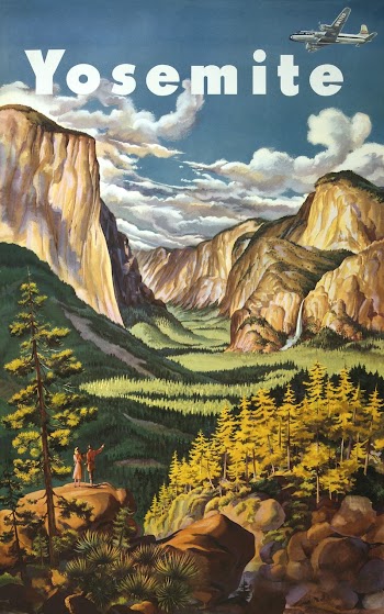 Yosemite. United Air Lines (1945) | Free Photo Illustration - rawpixel