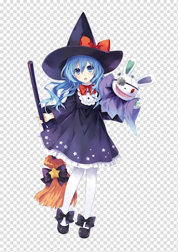 Yoshino Date A Live Anime Cosplay Costume, witch transparent background PNG clipart