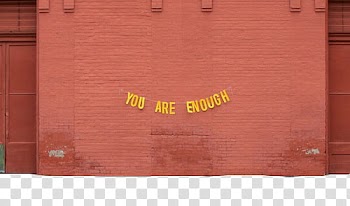 , you are enough banner on wall transparent background PNG clipart