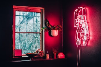 You belong here is a Co-working space founded by two awesome creative woman, if this is the bathroom, imagine the rest. Place is located in San Diego, California.