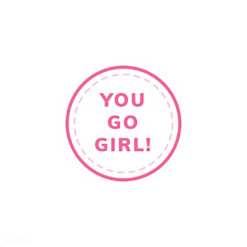 You go girl emblem badge illustration | Free stock vector - 463383