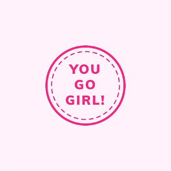 You go girl emblem badge illustration | Free stock vector - 463401