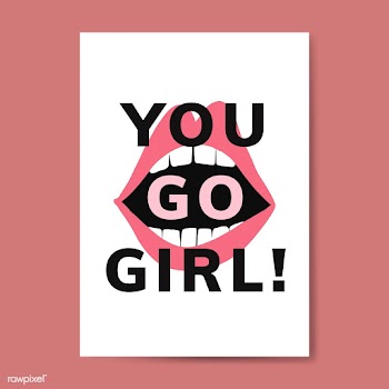 You go girl typography vector | Free stock vector - 524263
