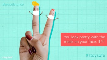You look pretty with the mask on your face social template vector | Free  vector - 2315063