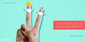 You look pretty with the mask on your face social template vector | Free  vector - 2315066