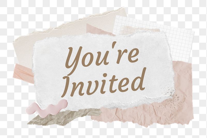 You're invited png word sticker | Free PNG - rawpixel