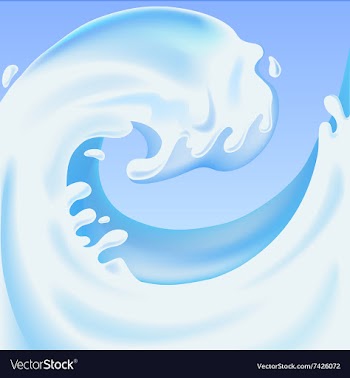 Yougurt foam or cream wave vector image