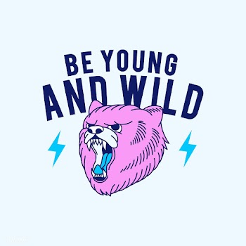 Young and wild slogan vector | Free stock vector - 516959