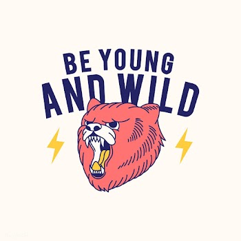 Young and wild slogan vector | Free stock vector - 516971