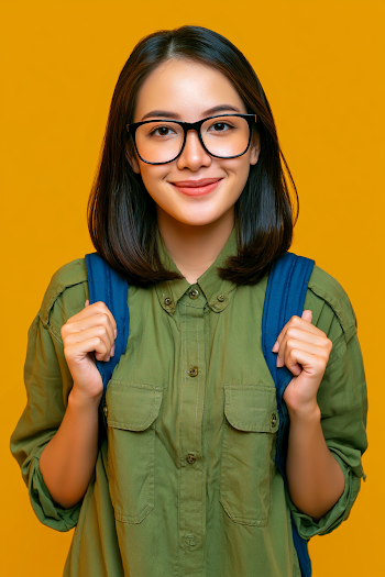 Young Asian Woman Student in Portrait
