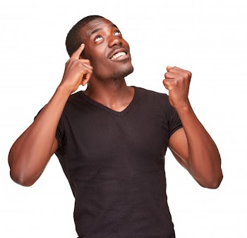 Young black african man thinking and reminiscing about something Free Photo