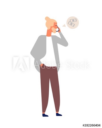 Young blond bearded man talking using smartphone