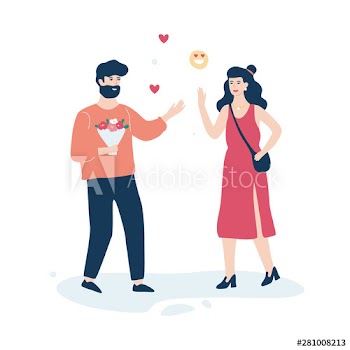 Young couple on the romantic date
