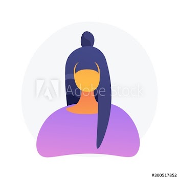 Young faceless woman portrait