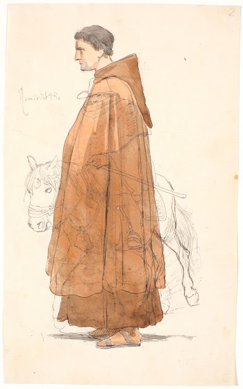 Young Franciscan monk, standing in profile, | Free Photo - rawpixel