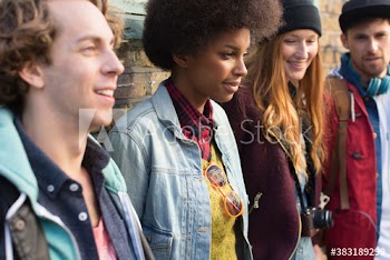 Young friends hanging out