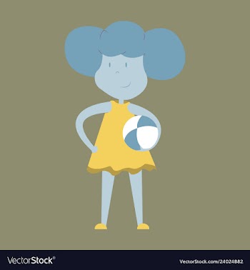 Young girl is padel tennis player takes the ball vector image