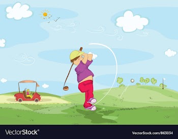 Young golfer vector image