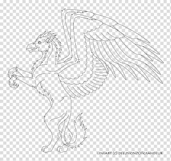 Young Gryphon Lines, dragon portrait transparent background PNG clipart
