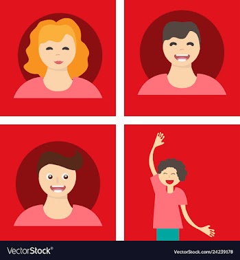 Young handsome human with various hairstyle vector image