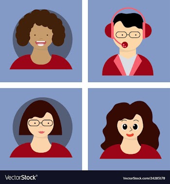 Young handsome human with various hairstyle vector image