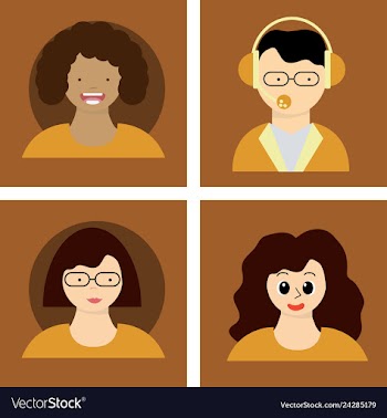 Young handsome human with various hairstyle vector image