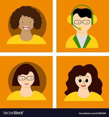 Young handsome human with various hairstyle vector image