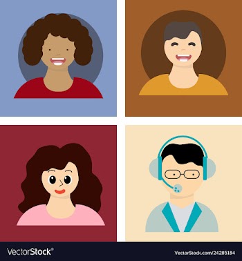 Young handsome human with various hairstyle vector image