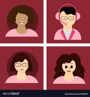 Young handsome human with various hairstyle vector image