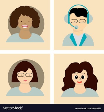 Young handsome human with various hairstyle vector image