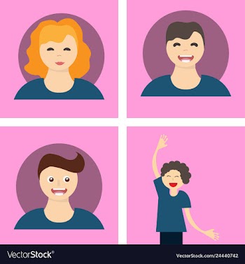 Young handsome human with various hairstyle vector image