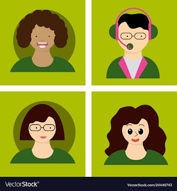 Young handsome human with various hairstyle vector image