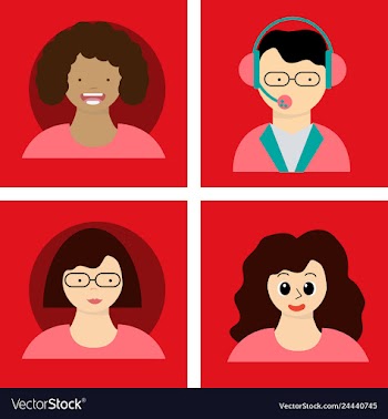 Young handsome human with various hairstyle vector image