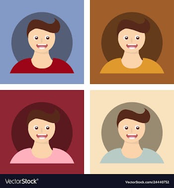 Young handsome men with various hairstyle vector image