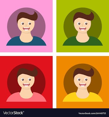 Young handsome men with various hairstyle vector image