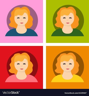 Young handsome women with various hairstyle vector image