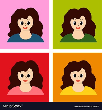Young handsome women with various hairstyle vector image