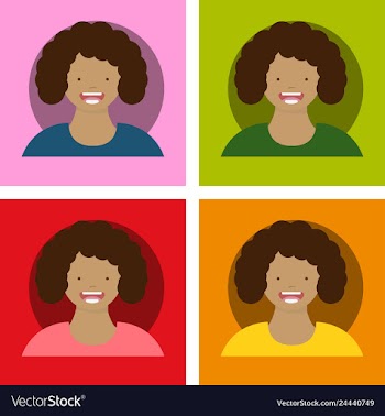 Young handsome women with various hairstyle vector image