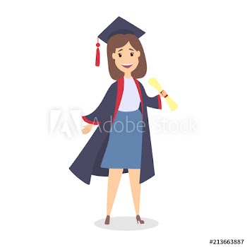Young happy girl on graduation day