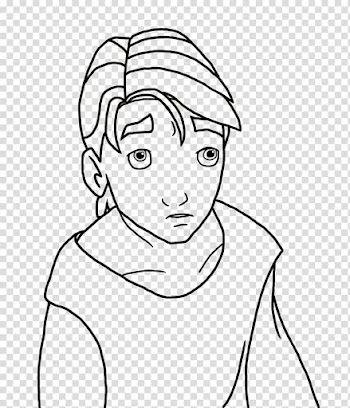 Young Jim Line Art transparent background PNG clipart