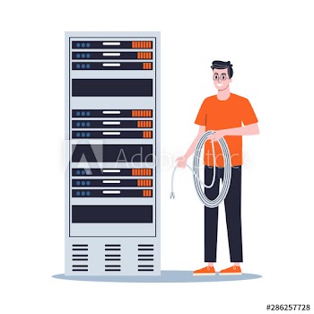 Young male sysadmin
