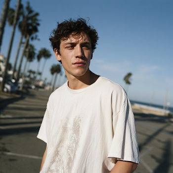 Young Man at Venice Beach Parking Lot