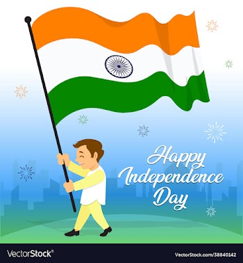 young man celebrate independence day india