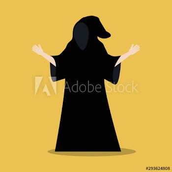 young man disguised of death design