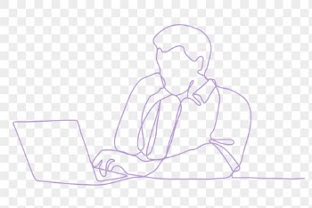 Young man png line drawing | Free PNG Sticker - rawpixel