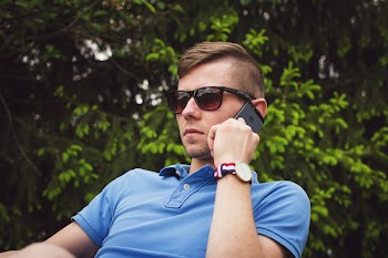 Young man talking on the phone 2